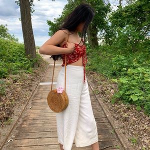 White Wide Leg Pants